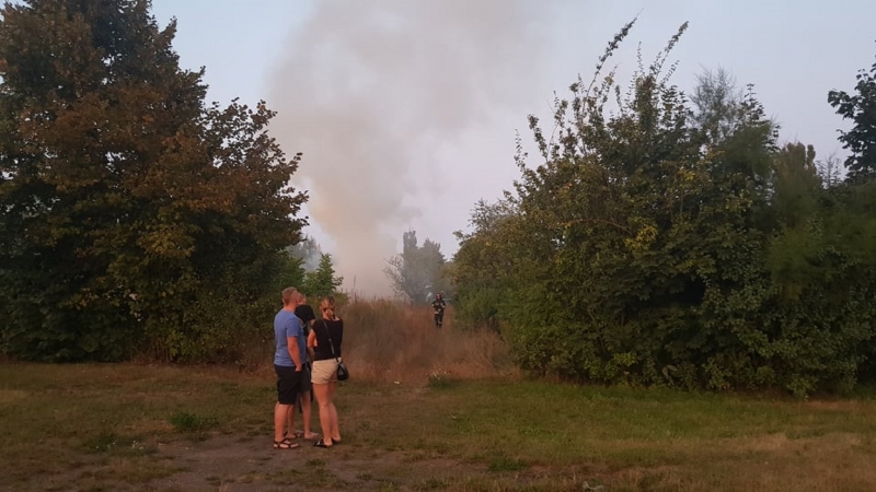 5/7 Pożar na ogródkach działkowych przy Piłsudskiego