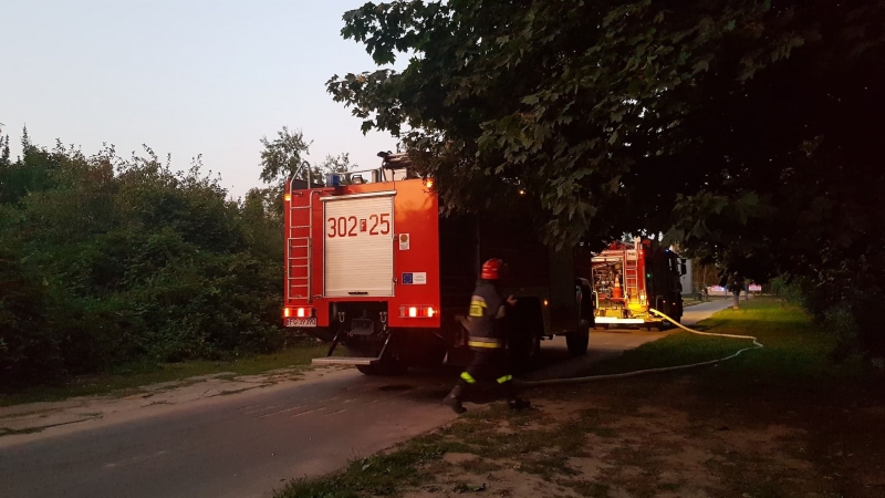 6/7 Pożar na ogródkach działkowych przy Piłsudskiego