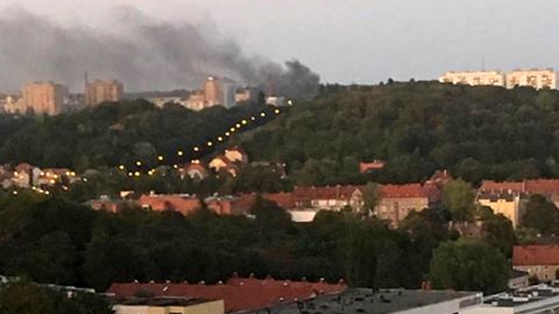 7/7 Pożar na ogródkach działkowych przy Piłsudskiego