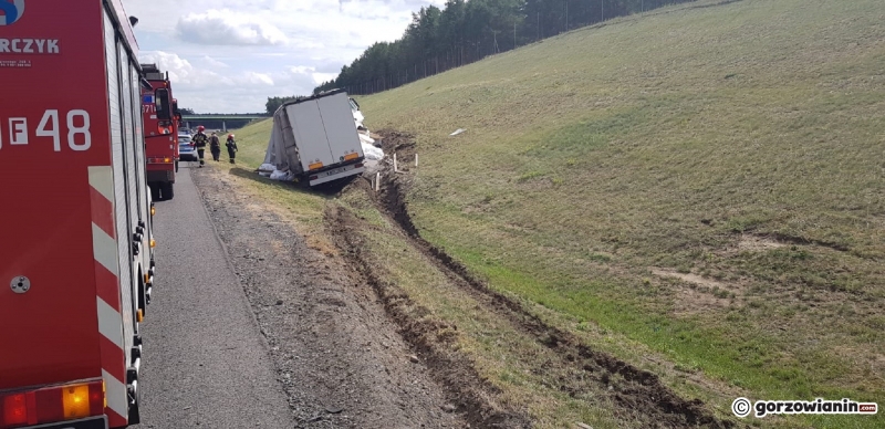 3/4 Wypadek ciężarówki na S3