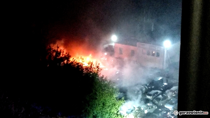 5/13 Pożar na parkingu pomocy drogowej przy ul. Gwiaździstej