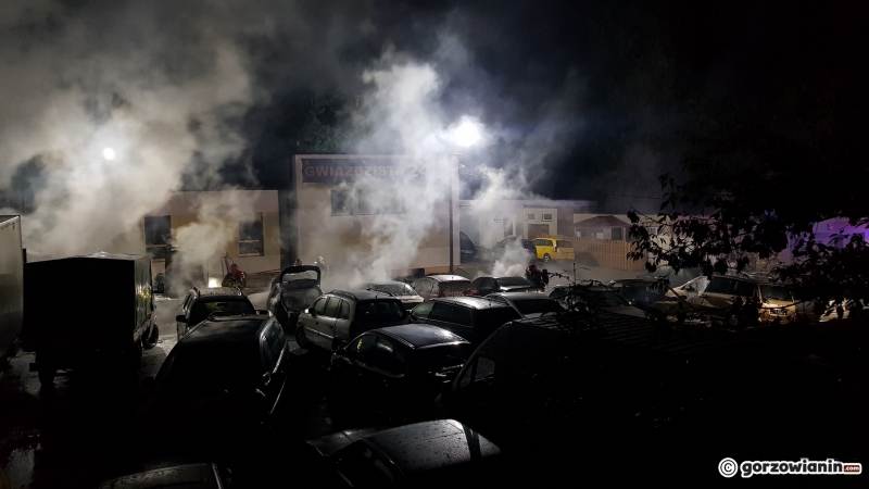 6/13 Pożar na parkingu pomocy drogowej przy ul. Gwiaździstej