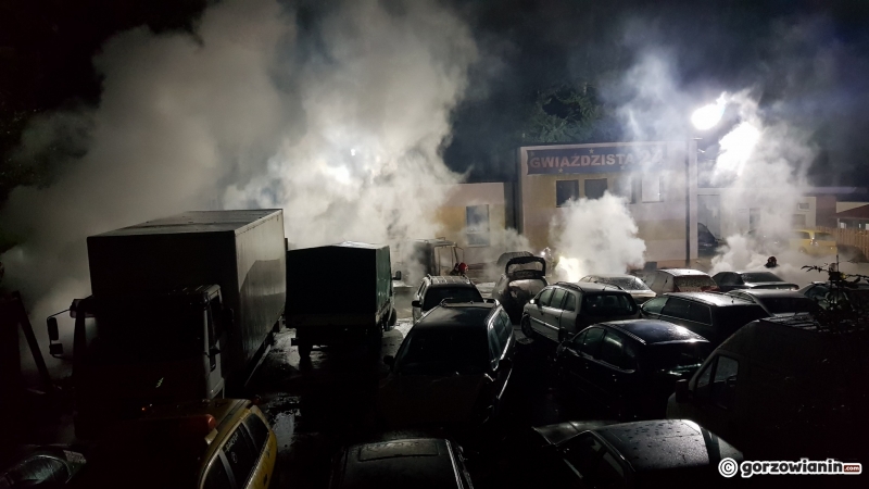 7/13 Pożar na parkingu pomocy drogowej przy ul. Gwiaździstej