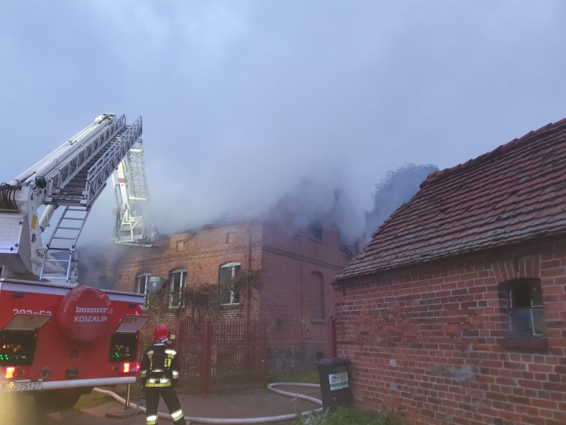 5/6 Pożar domu w Gajewie