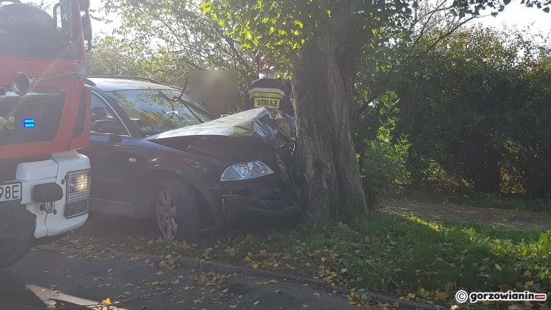 1/5 Pijany kierowca rozbił volkswagena o drzewo