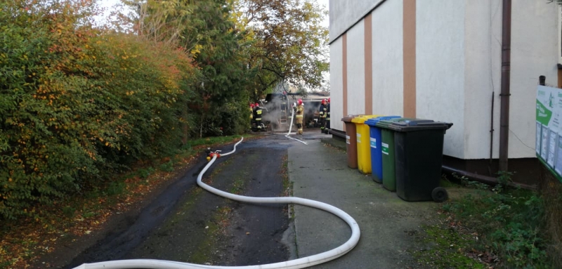 3/4 Pożar samochodów przy Myśliborskiej