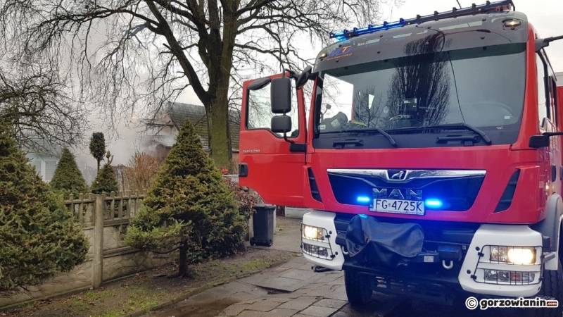 3/4 Pożar domu przy ul. Zielonej