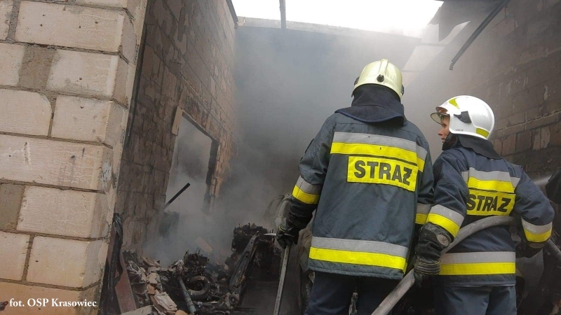 8/10 Pożar warsztatu samochodowego