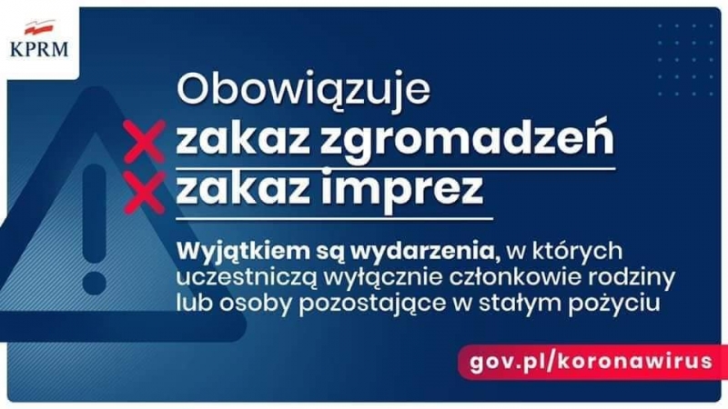 1/4 Obostrzenia w związku z koronawirusem