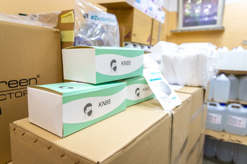 9/11 Miejski magazyn pełen środków ochrony osobistej