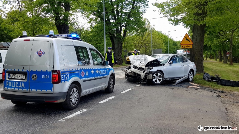 1/9 Zdarzenie drogowe na wylocie w kierunku Strzelec