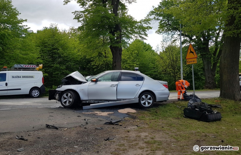 4/9 Zdarzenie drogowe na wylocie w kierunku Strzelec