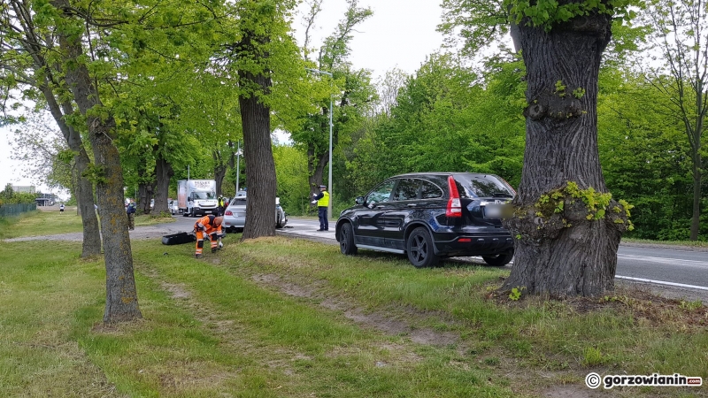8/9 Zdarzenie drogowe na wylocie w kierunku Strzelec