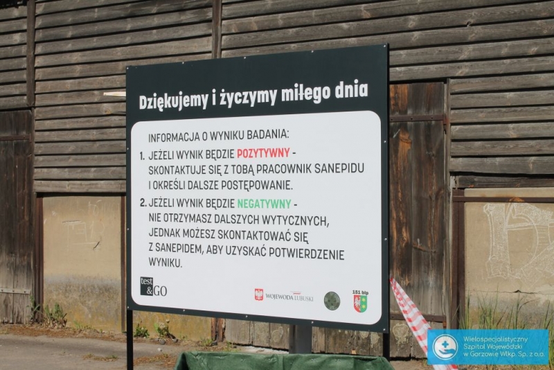 9/12 Punkt drive thru w szpitalu zakaźnym w Gorzowie