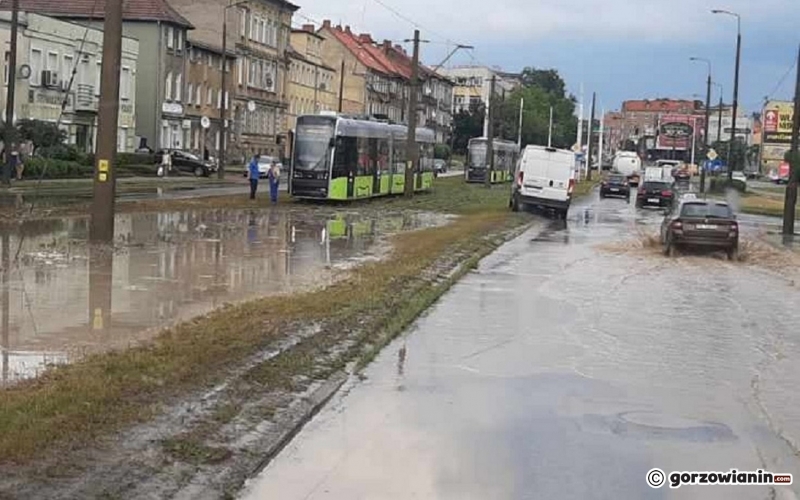 1/15 Piątkowa ulewa i gradobicie nad Gorzowem