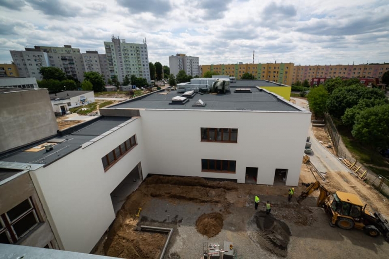 6/20 Postępy prac przy rozbudowie SP20