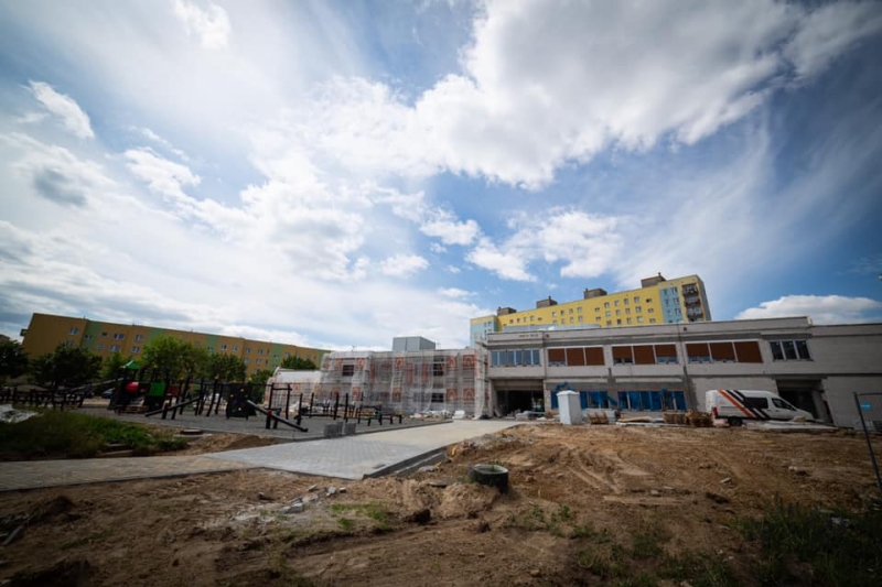 9/20 Postępy prac przy rozbudowie SP20