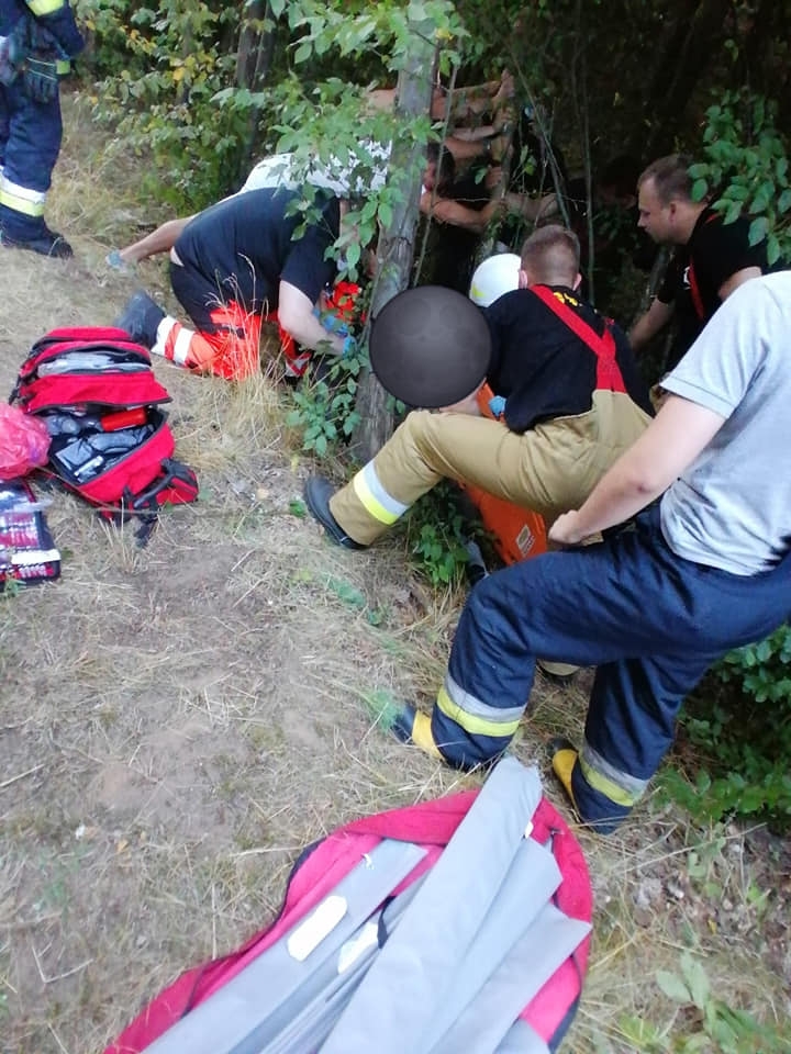 3/4 Wypadek motocyklisty w Łupowie