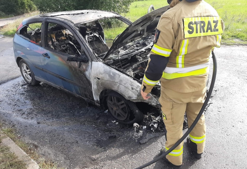 5/5 Pożar forda przy ul. Żwirowej