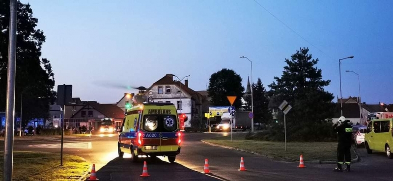 3/4 Zabezpieczanie lądowania śmigłowca LPR w Skwierzynie