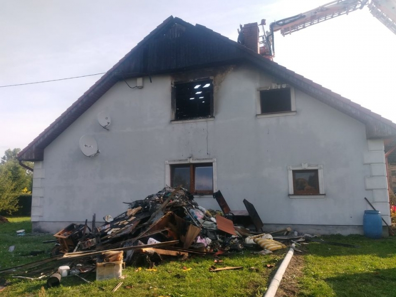 6/7 Pożar domu w Krasowcu