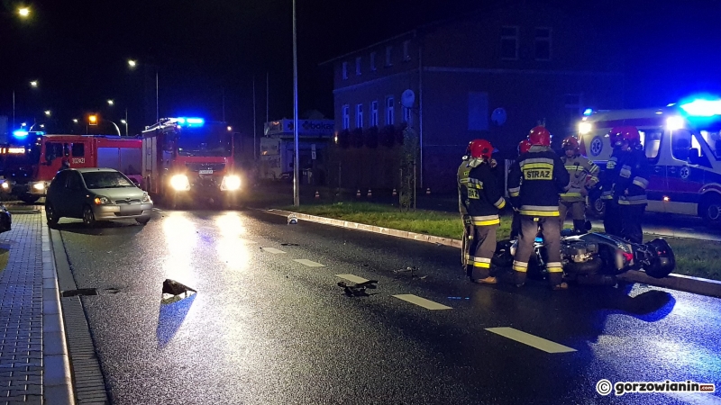 3/5 Zderzenie skutera i toyoty na Kobylogórskiej