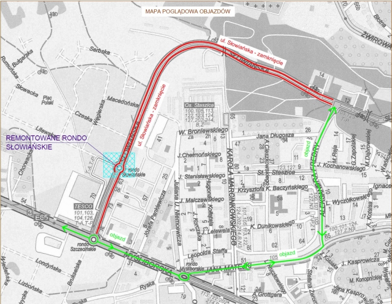2/5 Ulica Słowiańska zostanie zamknięta