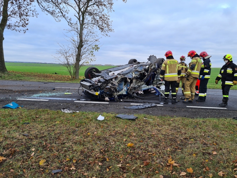 1/4 Wypadek na DK22 koło Strzelec Krajeńskich