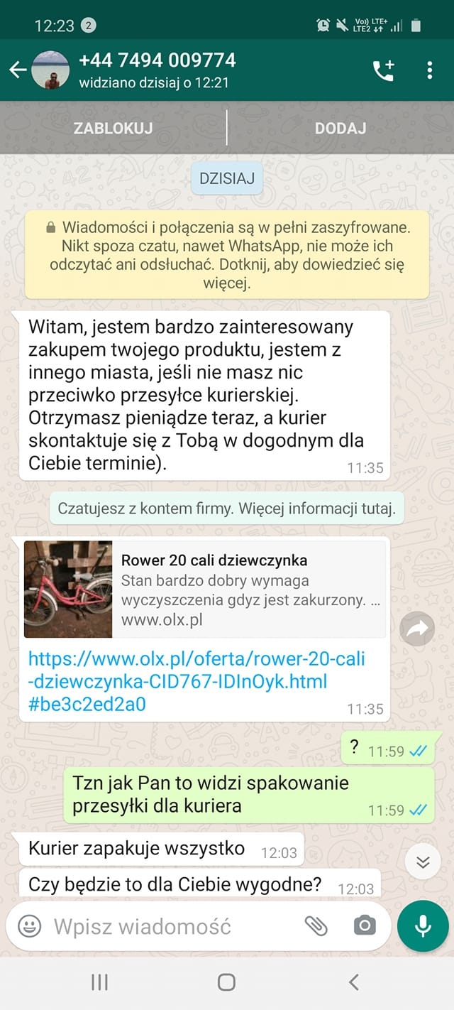 14/18 Próby oszustw czytelników portalu gorzowianin.com metodą 