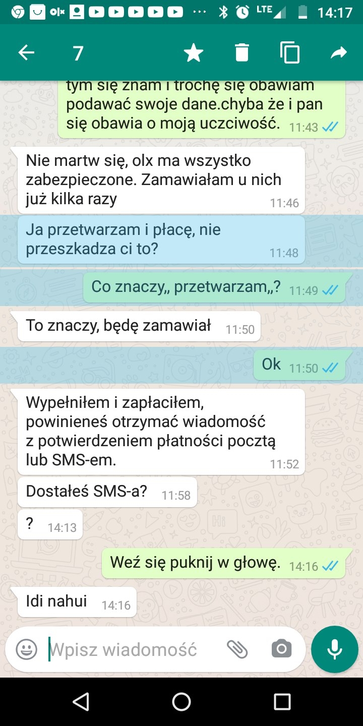 17/18 Próby oszustw czytelników portalu gorzowianin.com metodą 
