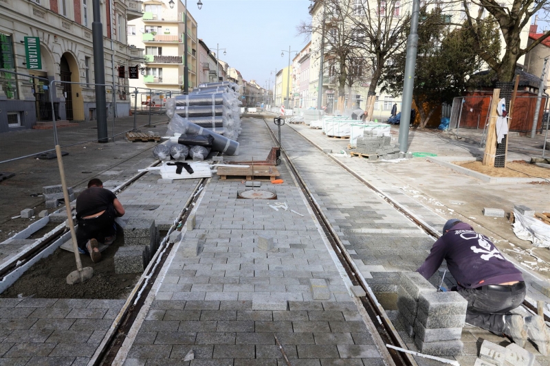 6/31 Postęp prac przy ul. Chrobrego i Mieszka I