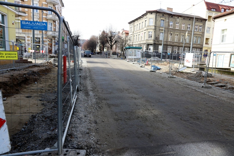 22/31 Postęp prac przy ul. Chrobrego i Mieszka I