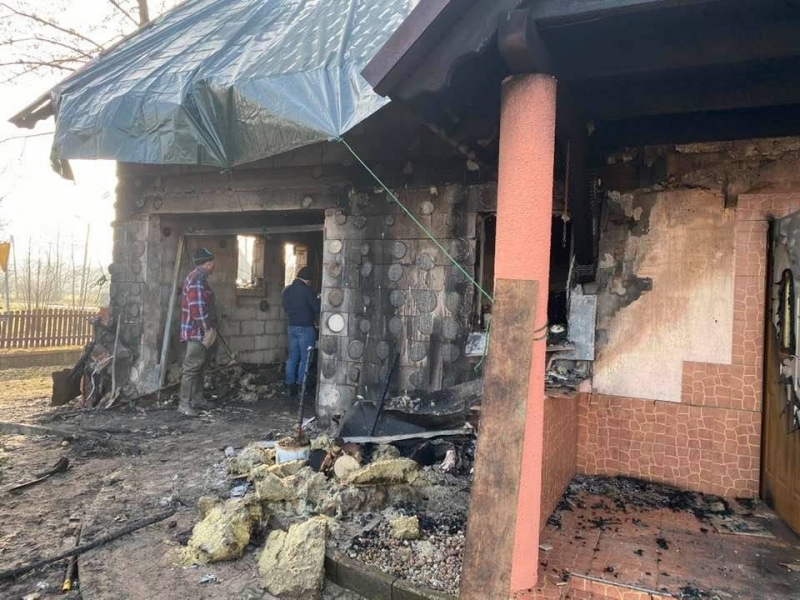 6/7 Pożar domu jednorodzinnego w Boleminie