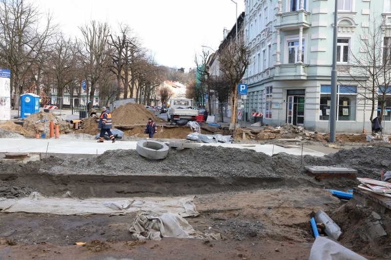 3/36 Postęp prac przy ul. Chrobrego i Mieszka I 