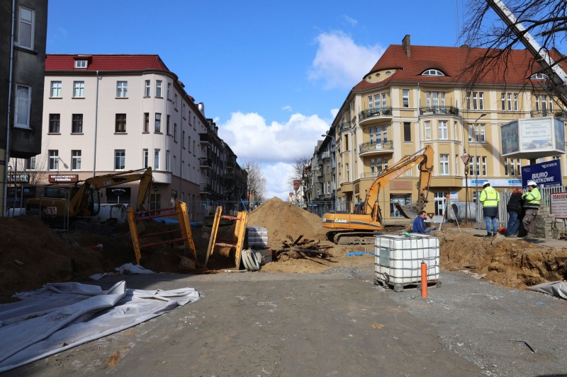 6/36 Postęp prac przy ul. Chrobrego i Mieszka I 