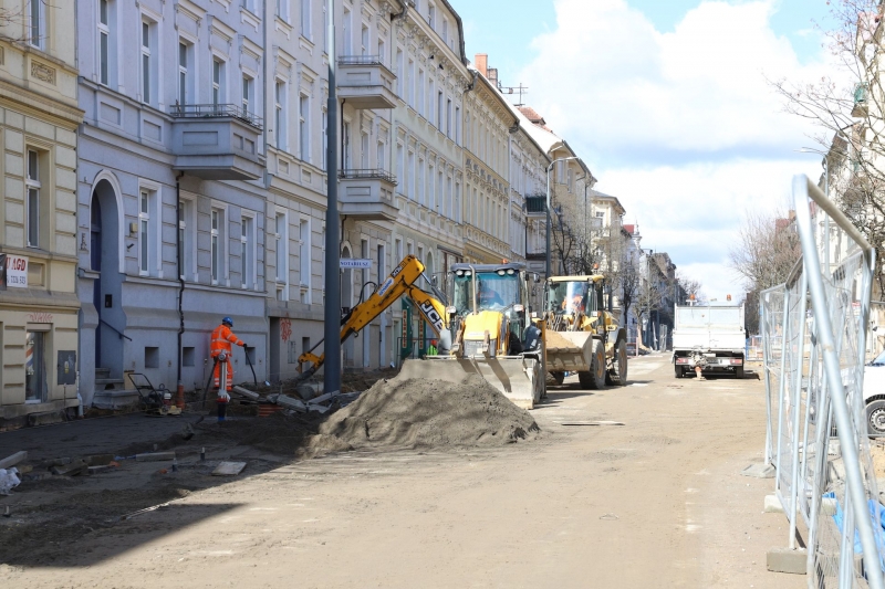 8/36 Postęp prac przy ul. Chrobrego i Mieszka I 