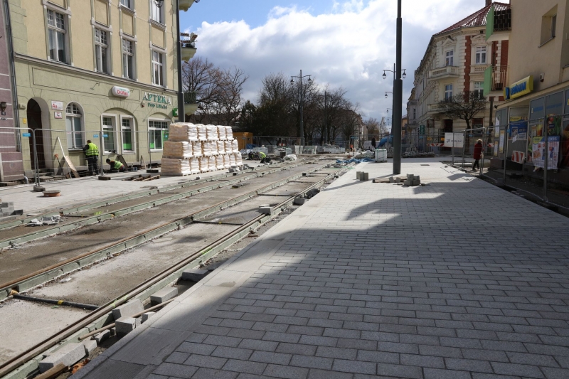 9/36 Postęp prac przy ul. Chrobrego i Mieszka I 