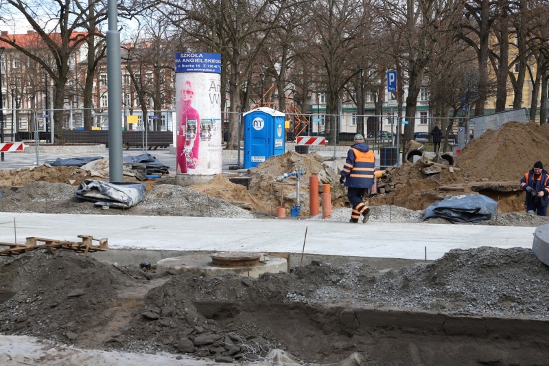 13/36 Postęp prac przy ul. Chrobrego i Mieszka I 