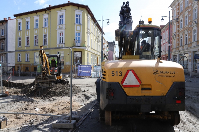 16/36 Postęp prac przy ul. Chrobrego i Mieszka I 