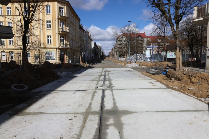 17/36 Postęp prac przy ul. Chrobrego i Mieszka I 