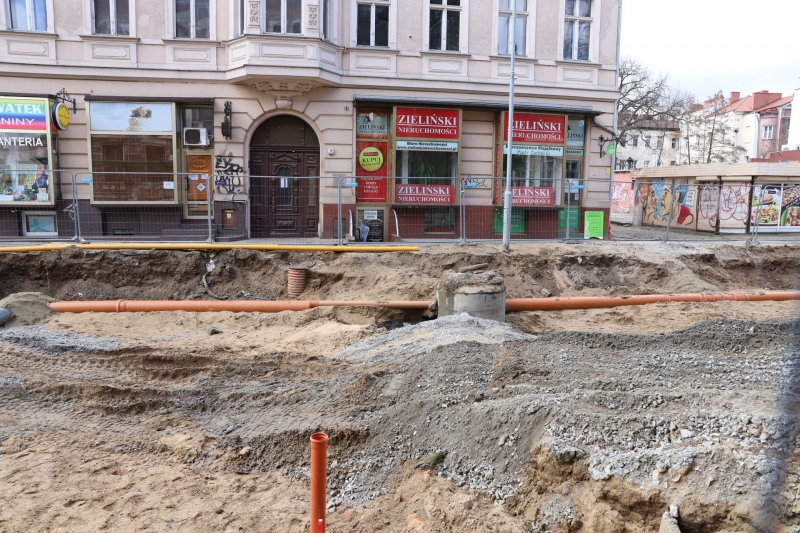 19/36 Postęp prac przy ul. Chrobrego i Mieszka I 