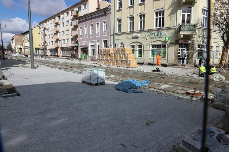 20/36 Postęp prac przy ul. Chrobrego i Mieszka I 