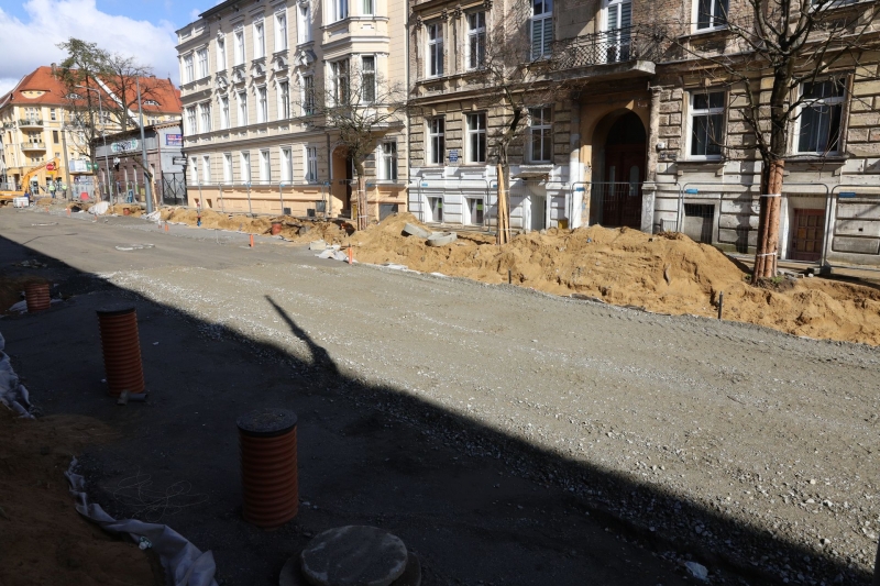 23/36 Postęp prac przy ul. Chrobrego i Mieszka I 