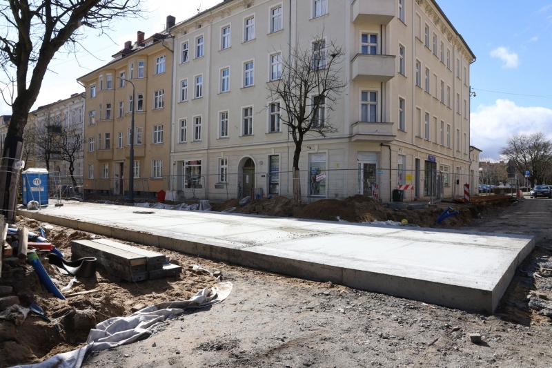 27/36 Postęp prac przy ul. Chrobrego i Mieszka I 