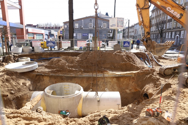 29/36 Postęp prac przy ul. Chrobrego i Mieszka I 