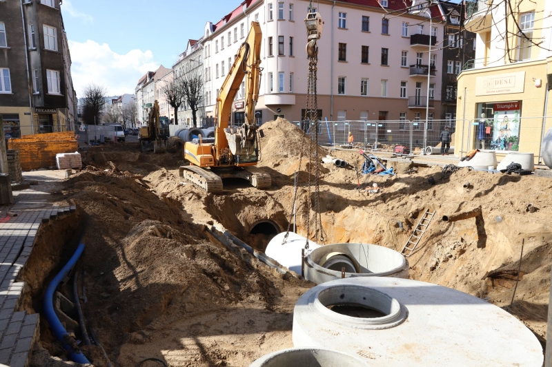 30/36 Postęp prac przy ul. Chrobrego i Mieszka I 