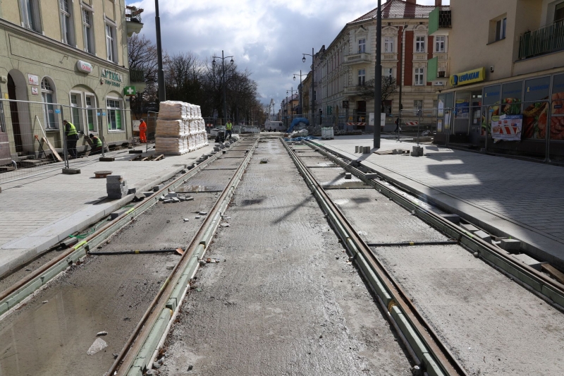 33/36 Postęp prac przy ul. Chrobrego i Mieszka I 