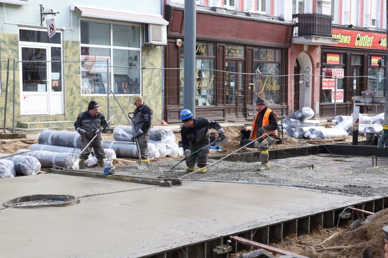 34/36 Postęp prac przy ul. Chrobrego i Mieszka I 