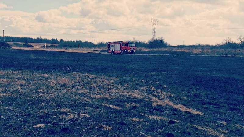 2/4 Pożary traw i domku na terenie policyjnego ośrodka