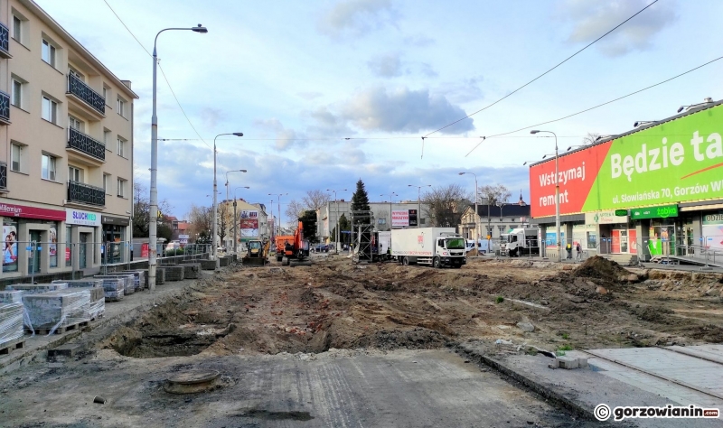 3/6 Postęp prac przy ulicy Chrobrego w Gorzowie